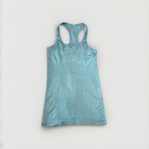 lululemon athletica Tops - Lululemon Swiftly Tech Racerback Tank Top 2.0 Blue Seamless Athletic Womens 2